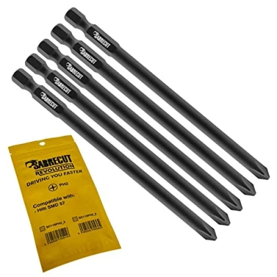 Image of 5 x SabreCut SC116PH2_5 116mm PH2 Compatible with Hilti SMD 57 SMD57 116/4 1/2 Autofeed Collated Drywall Screwdriver Gun Bit Single Ended Phillips No.2 Heavy Duty