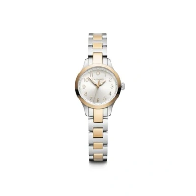 Image of Victorinox Women’s Watch Alliance XS Ø 28 mm, Swiss Made, Analogue Quartz, Water Resistant up to 100 m, Sapphire Glass, Stainless Steel Strap, Silver White/Silver/Rosé Gold