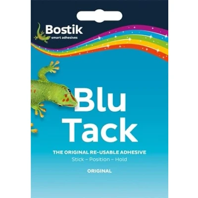 Image of Blu Tac Tack Original Reusable Adhesive Blue Home Office Use Putty Repositionable Glue Sticky Multipurpose, Clean, Safe &amp; Easy to Use, Non Toxic, Handy Size (Blue)