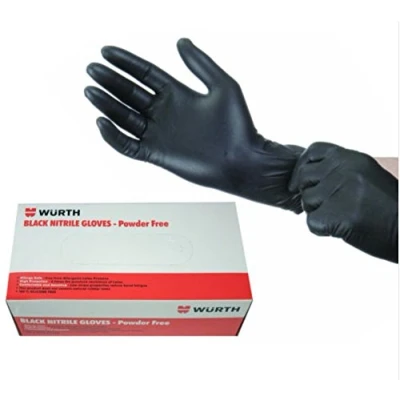 Image of Wurth 100x Disposable Powder Free Nitrile Gloves Tattoo/Garage/Medical (Extra Large)