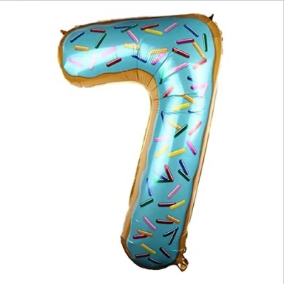 Image of Zebra Balloons Candy Number 7 Foil Balloon, 101cm/40inch