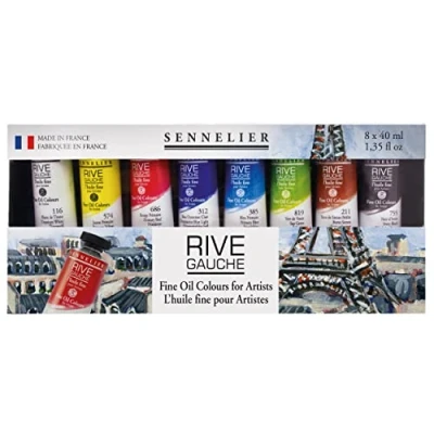Image of Sennelier Rive Gauche Fine Oil Color for Artists, 10 Colors, 21ml Each (10 130303 1)