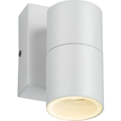 Image of KnightsBridge 230V IP54 GU10 Fixed Single Wall Light with Photocell Sensor White