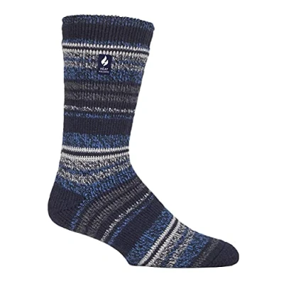 Image of HEAT HOLDERS Mens Extra Thick Thermal Socks for Winter Warm Fluffy Fleece Insulated Gifts Men (6 11, Navy (Bari))