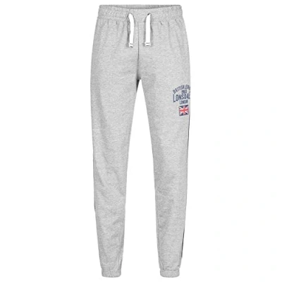Image of Lonsdale Men&#039;s DERVOCK Slacks, Marl Grey, Schmal