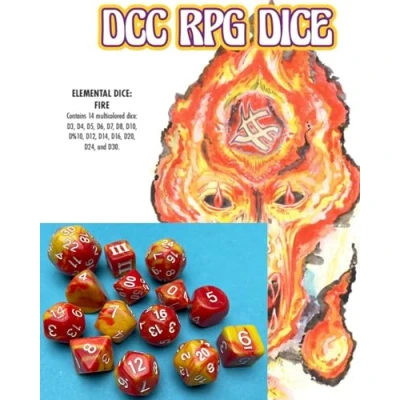 Image of DCC RPG Dice Set Elemental Dice: Fire