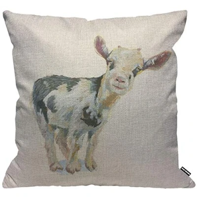 Image of HGOD DESIGNS Cushion Cover Baby Smiley Cow Watercolor,Throw Pillow Case Home Decorative for Men/Women Living Room Bedroom Sofa Chair 18X18 Inch Pillowcase 45X45cm