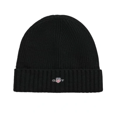 Image of GANT Shield Beanie Unisex Beanie, Size: One Size, Black