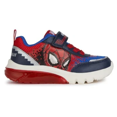 Image of Geox J Ciberdron Boy F Sneaker, Navy red, 1 UK