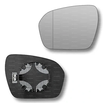 Image of Less4spares Replacement Wing Mirror Glass Left Compatible with Land Rover Range Evoque 2011 2013 CLIP ON Passnager Near Side N/S Heated Blind Spot