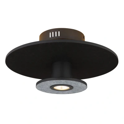 Image of Carter Integrated LED Semi Flush Ceiling Light Matt Black 3000K