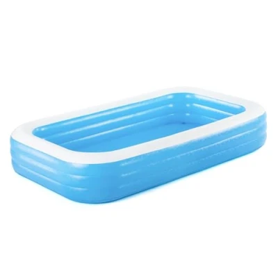 Image of Bestway Family pool Deluxe, rectangular for children, easy to assemble, blue, 305x183x56 cm
