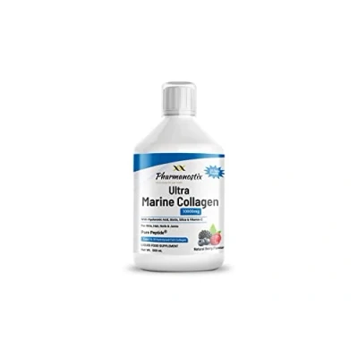 Image of Marine Collagen Liquid 10000mg Sugar Free Berry Flavour, Hydrolysed Peptides, Hyaluronic Acid, Biotin, Silica, Vitamin C, Healthy Skin, Hair, Nails, Joints, High Absorption
