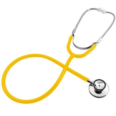 Image of Yellow Stethoscope for Fancy Dress Doctor Costume Accessory and Educational Prop with Diaphragm Bell Features One Size Colour By TRIXES