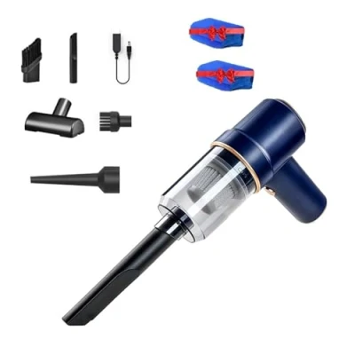 Image of ARZARF Homepro Portable Handheld Vacuum, Vacuum Cordless, Powerful Suction Small Car Cleaner, Cleaner Portable, (Color : Blue)