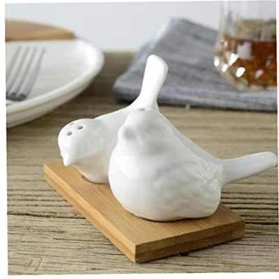 Image of 2pcs Household Doves Shaped Salt and Pepper Shakers Set Pots Spice Cruet Caster Seasoning Container