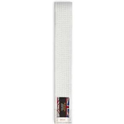 Image of Playwell Martial Arts Cotton Solid Coloured Grading Belt White (300cm)
