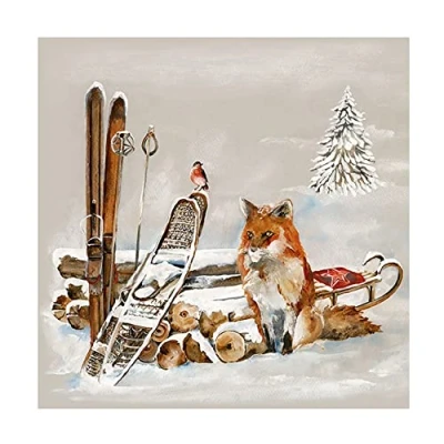 Image of Ambiente 3 Ply Paper Napkins Fox And Bird