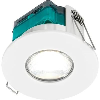 Image of Luceco FType Essence Dimmable Flat Downlight, 5 Watts, IP65 Rated, 3000K, White Bezel