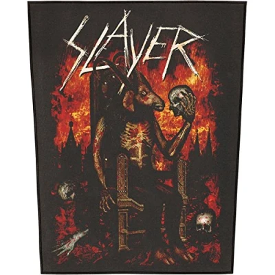 Image of SLAYER Devil on throne Patch Aufnäher 7x10cm