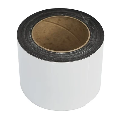 Image of Magnetic Racking Tape, Mark With Dry Wipe Pens, Easy Wipe, Easily Cut To Size, White, 90mm x 10m Roll