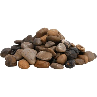 Image of vidaXL Polished Pebbles 25 kg Mixed Colour 2 5 cm