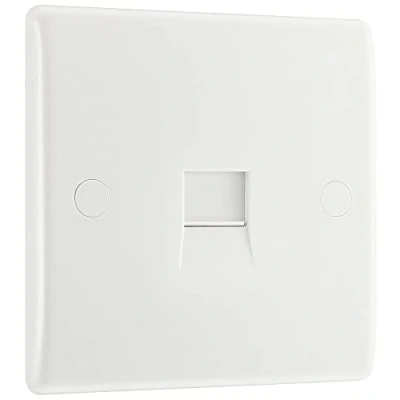 Image of BG Electrical 8BTM/1 Single Telephone Socket Master Screw Type White