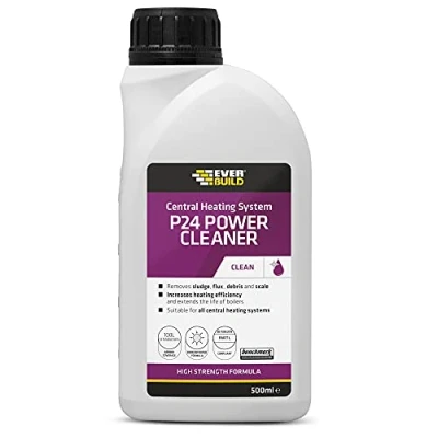 Image of Everbuild P24 Central Heating System Power Cleaner, Removes Sludge, Flux and Scales Suitable for all 500 ml