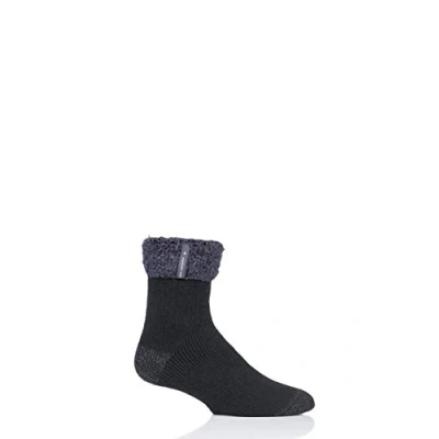 Image of 1 Pair Black Olwen Sleep Socks Men&#039;s 6 11 Mens Heat Holders