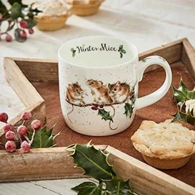 Image of Wrendale Designs &#039;Winter Mice&#039; Mug