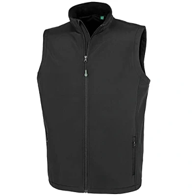 Image of Result Genuine Recycled Mens Softshell Printable Body Warmer (L) (Black)