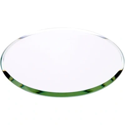 Image of Plymor Round 3mm Beveled Glass Mirror, 3.5 inch x