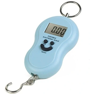 Image of TEMPO DI SALDI Professional Electronic Portable Scale With Fishing Hook 40 Kg Per Suitcase, Assorted Colors, 1 Piece