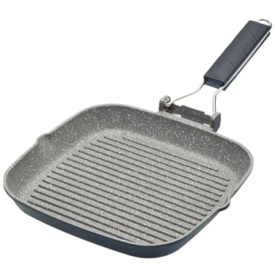 Image of Master Class Induction Aluminium 20cm Grill Pan Marble Coating