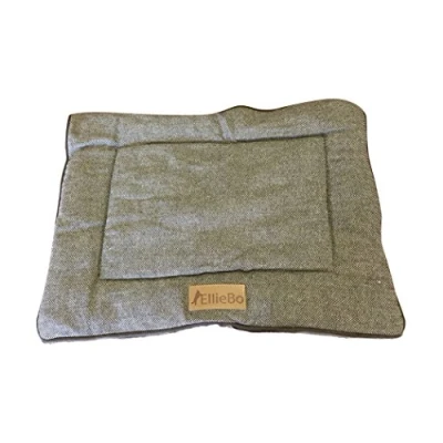 Image of Ellie Bo Small Reversible Tweed and Brown Faux Fur Mat for 24 inch Dog Cage