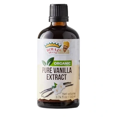 Image of Royal Brand Pure Vanilla Extract / Organic Sugar Free 3.74 fl oz. 110 ml Glas Bottle for Better Quality