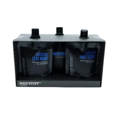 Image of Technic Man&#039;Stuff Charcoal Skincare Set 3 x 50 ml