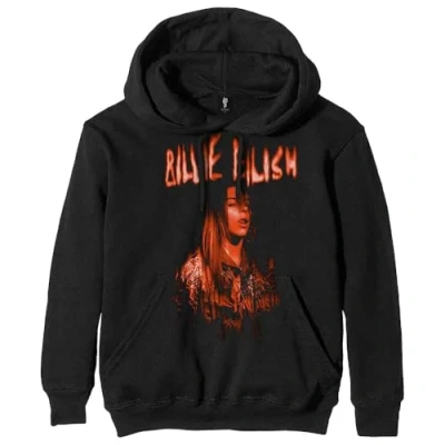 Image of Rock Off officially licensed products Billie Eilish Spooky Logo Pullover Hoodie XXL Black