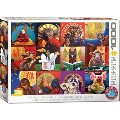 Image of Eurographics 6000 5694 Chinese Calendar Animals Puzzle, Various, 48 x 68 cm