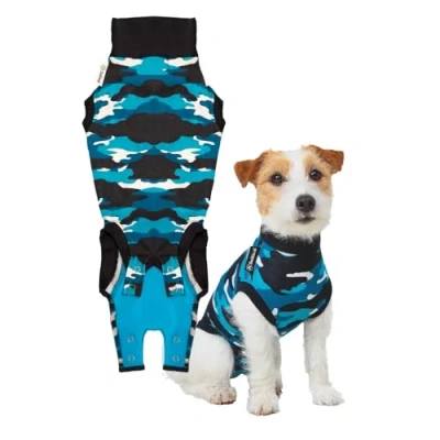 Image of Suitical Recovery Suit Dog, XXX Small, Blue Camouflage