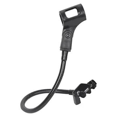 Image of PLEASANT Gooseneck Mic Stand Microphone Flexible Adjustable Desk Arm with Clip