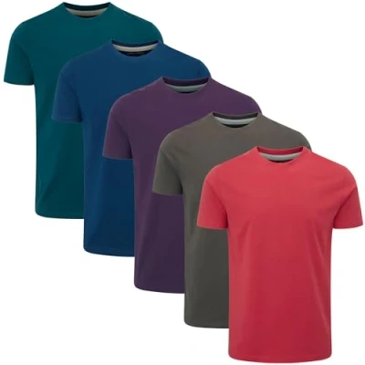 Image of Charles Wilson 5 Pack Plain Crew Neck T Shirt (M, Core Essentials Type 23)