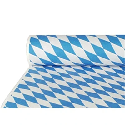 Image of Papstar 12544 Paper Table Cloth with Damask Print 50 x 100 cm Bavarian Blue