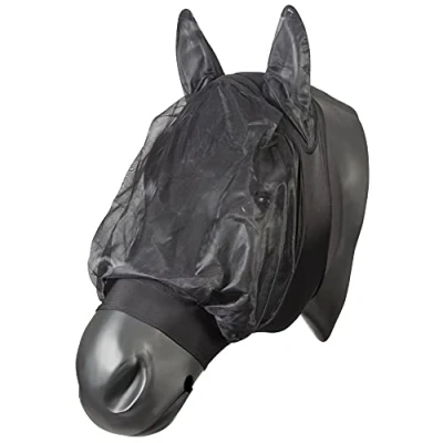 Image of PFIFF 101977 fly mask for horses, black, size: Full/ warmblood