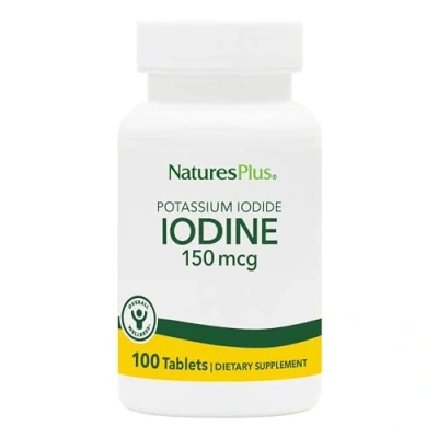 Image of NaturesPlus Potassium Iodide 150 mcg Iodine Tablets Metabolism, Cognitive Functions, Skin, Energy Vegetarian, Gluten Free 100