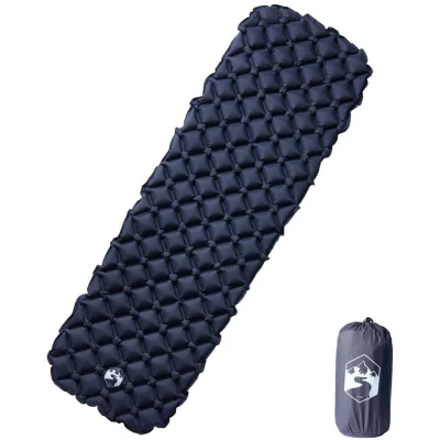 Image of vidaXL Inflating Camping Mattress 1 Person Grey 190x58x6 cm