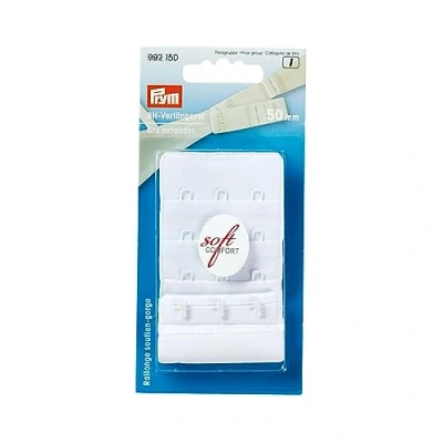 Image of Prym Women&#039;s 50 Mm &quot;Soft Comfort&quot; With 3 Hooks, White Bra Extender White, One Size UK