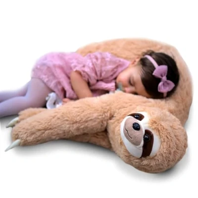 Image of mikamax Sloth Pillow XL Teddy Plushie Soft Toy 90 cm 35 Inch