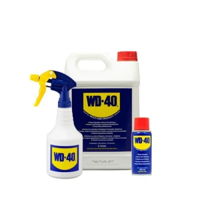 Image of WD 40 Multi Use Bundle 5L Bulk Can with Applicator+100ml Toolbox Spray Rust Remover, Lubricant &amp; Penetrant Stops Squeaks, Frees Stuck Parts All Purpose DIY, Easy Application Garage Essential