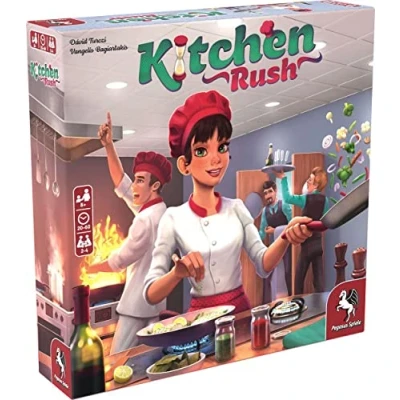 Image of Pegasus Spiele Press Kitchen Rush Board Game Ages 8+ 2 4 Players 20 60 Minutes Playing Time 51223E Multicolor